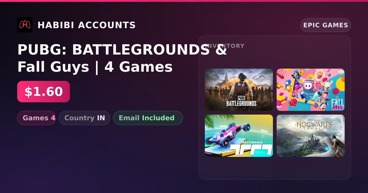 PUBG: BATTLEGROUNDS & Fall Guys | 4 Games
