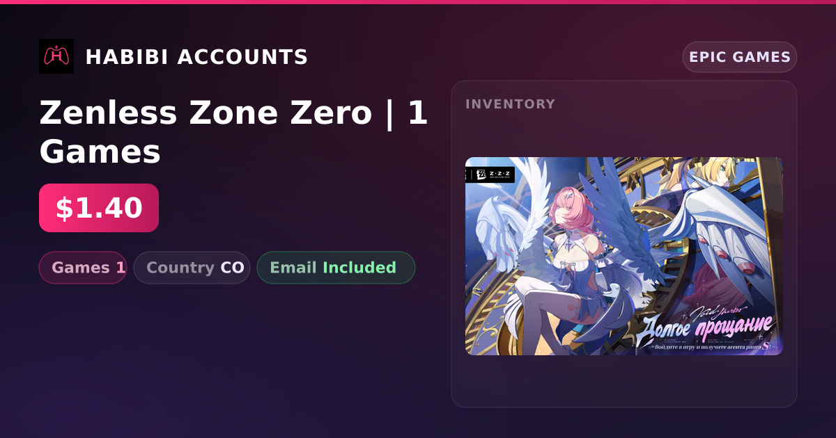 Zenless Zone Zero | 1 Games — HabibiAccounts