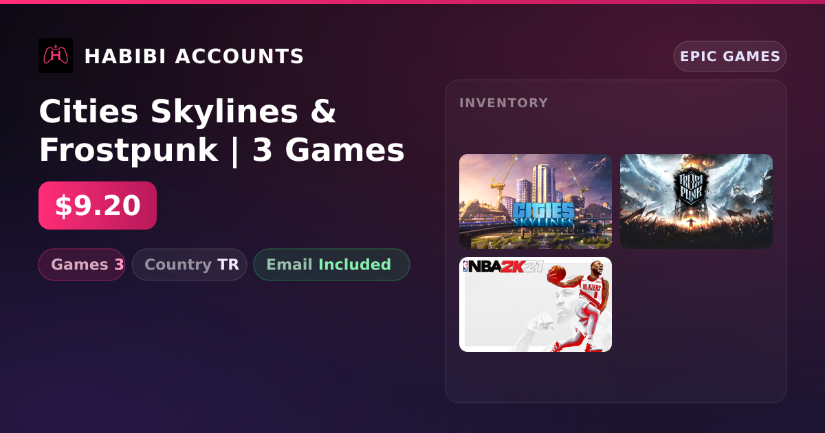 Cities Skylines & Frostpunk | 3 Games
