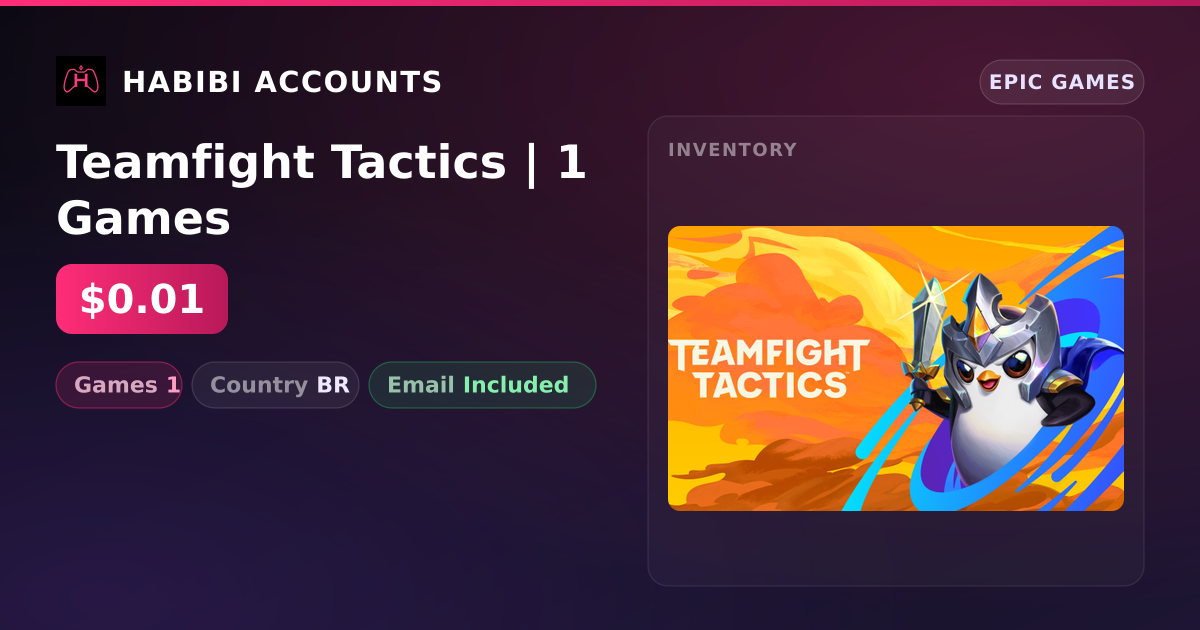 Teamfight Tactics | 1 Games — HabibiAccounts