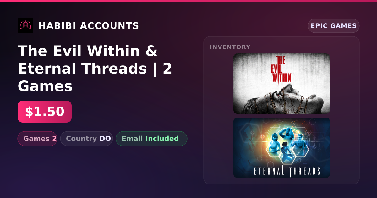 The Evil Within & Eternal Threads | 2 Games