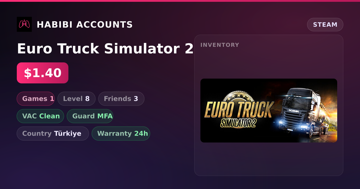 Euro Truck Simulator 2 — HabibiAccounts