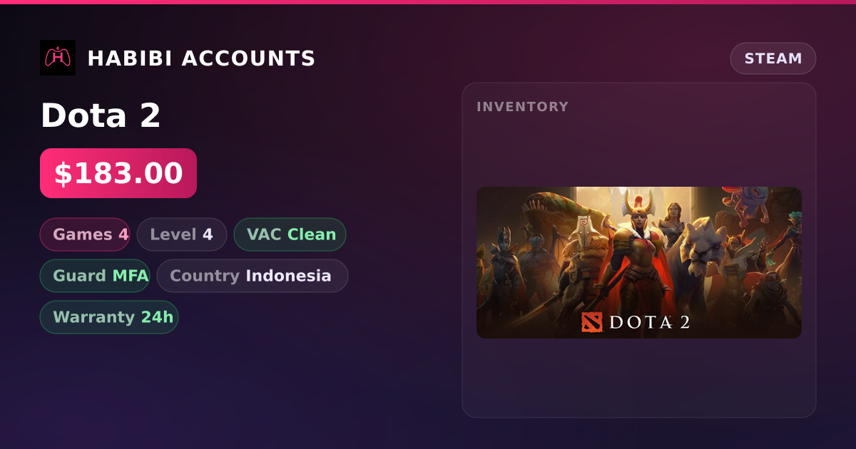 Dota 2 — HabibiAccounts