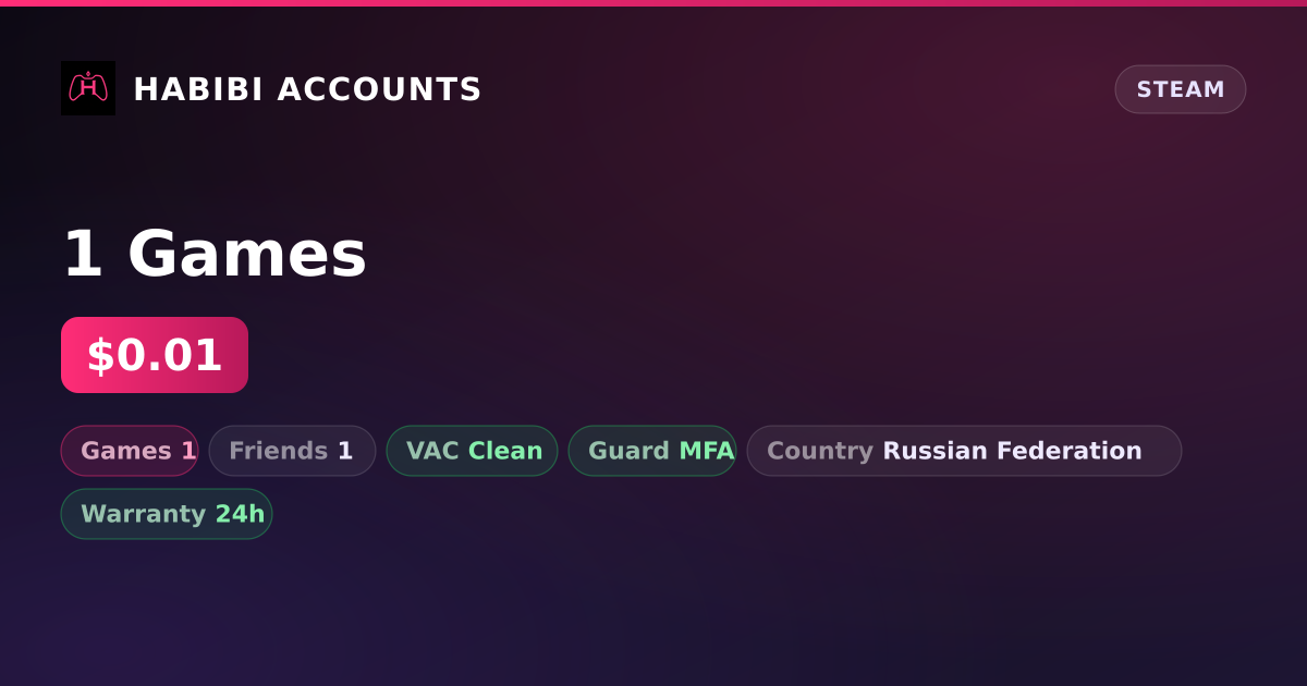 1 Games — HabibiAccounts