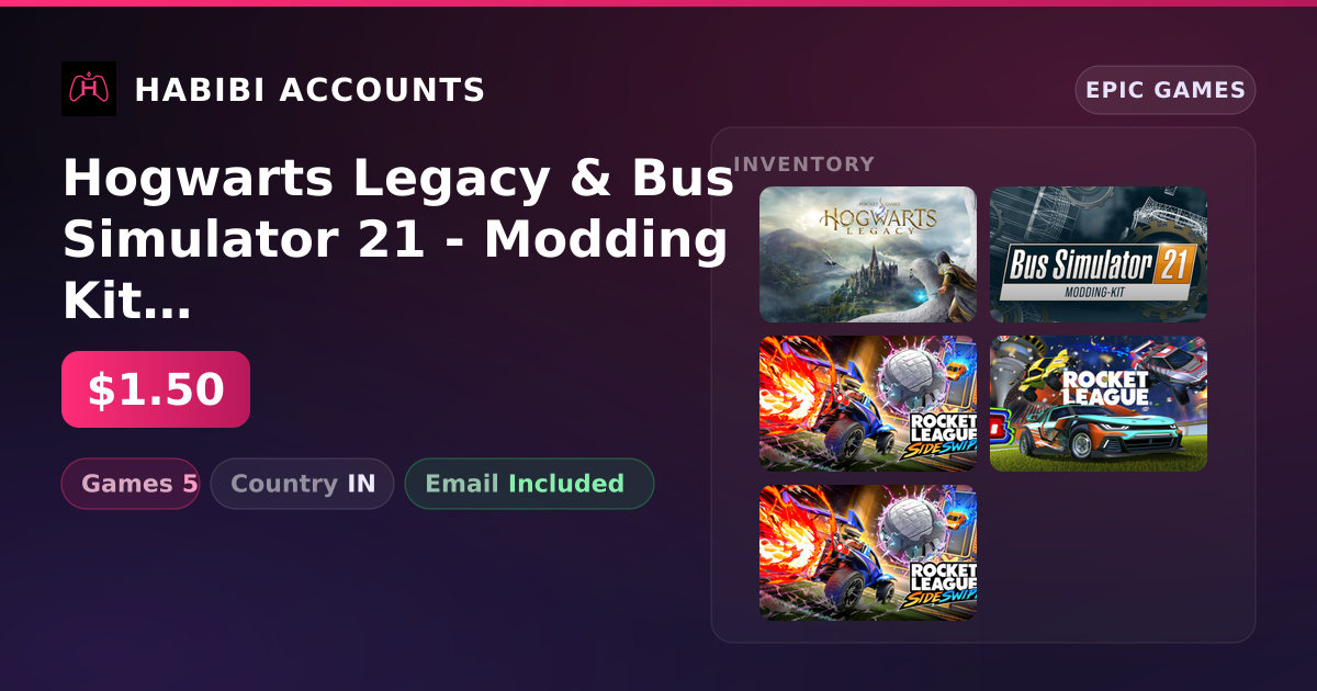 Hogwarts Legacy & Bus Simulator 21 - Modding Kit | 5 Games — HabibiAccounts