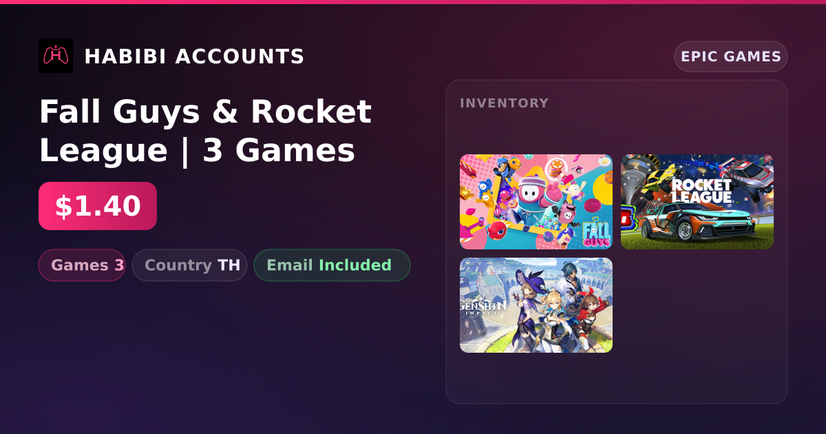 Fall Guys & Rocket League | 3 Games — HabibiAccounts