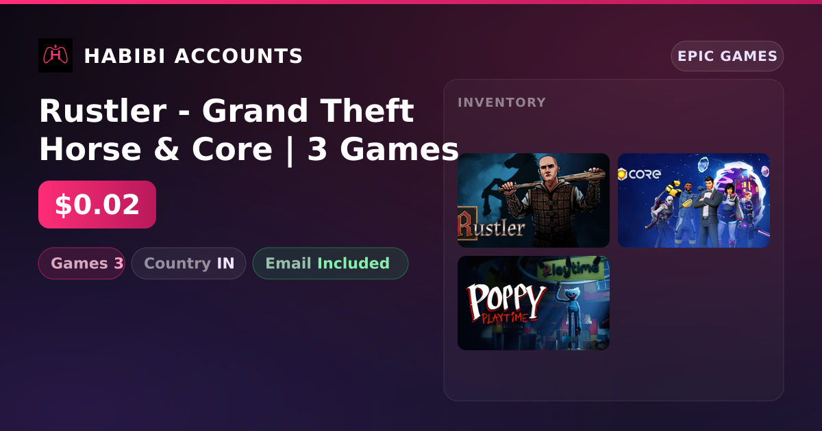 Rustler - Grand Theft Horse & Core | 3 Games — HabibiAccounts