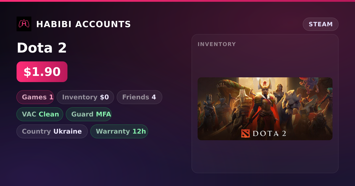 Dota 2 — HabibiAccounts