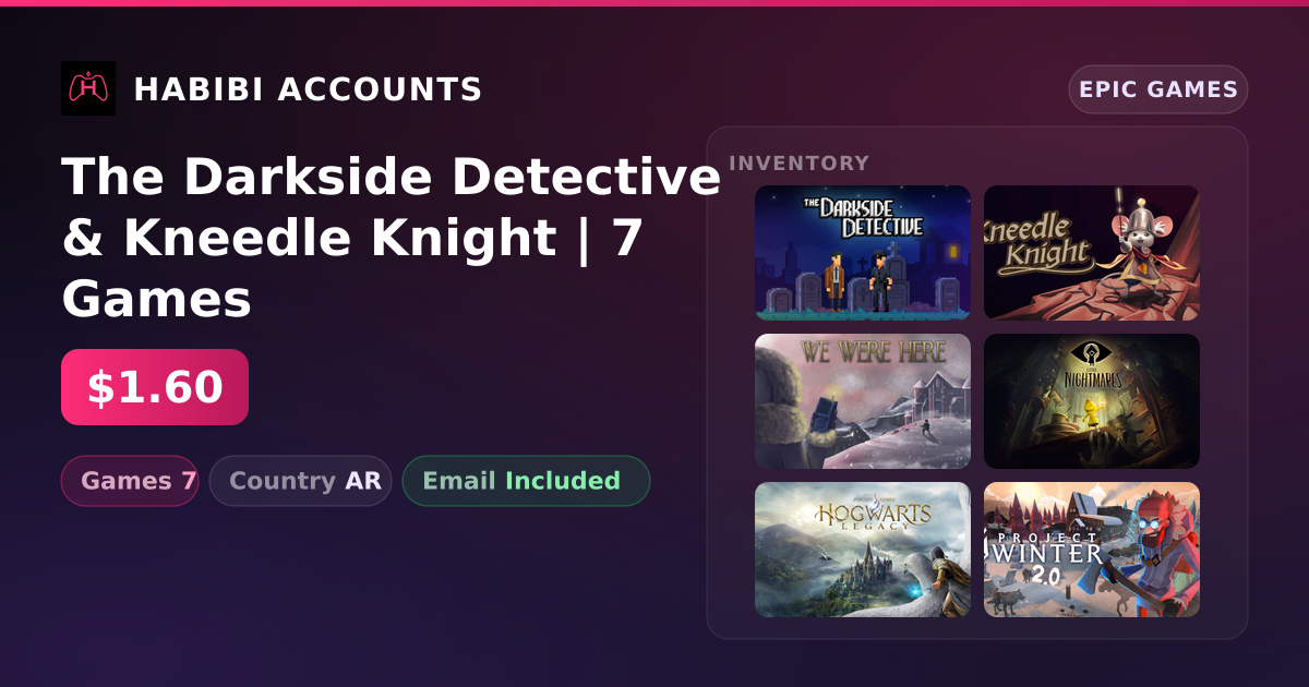 The Darkside Detective & Kneedle Knight | 7 Games — HabibiAccounts