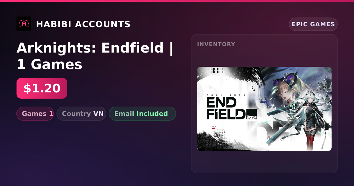 Arknights: Endfield | 1 Games — HabibiAccounts