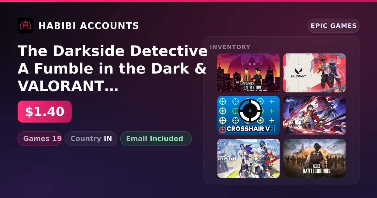 The Darkside Detective A Fumble in the Dark & VALORANT | 19 Games — HabibiAccounts