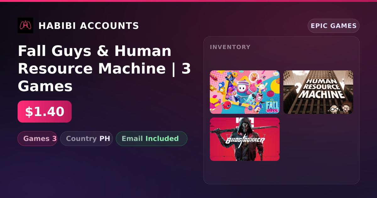 Fall Guys & Human Resource Machine | 3 Games — HabibiAccounts