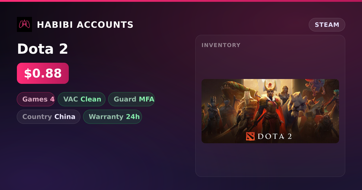 Dota 2 — HabibiAccounts