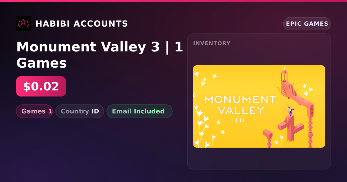 Monument Valley 3 | 1 Games — HabibiAccounts