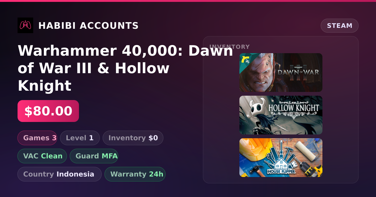 Warhammer 40,000: Dawn of War III & Hollow Knight