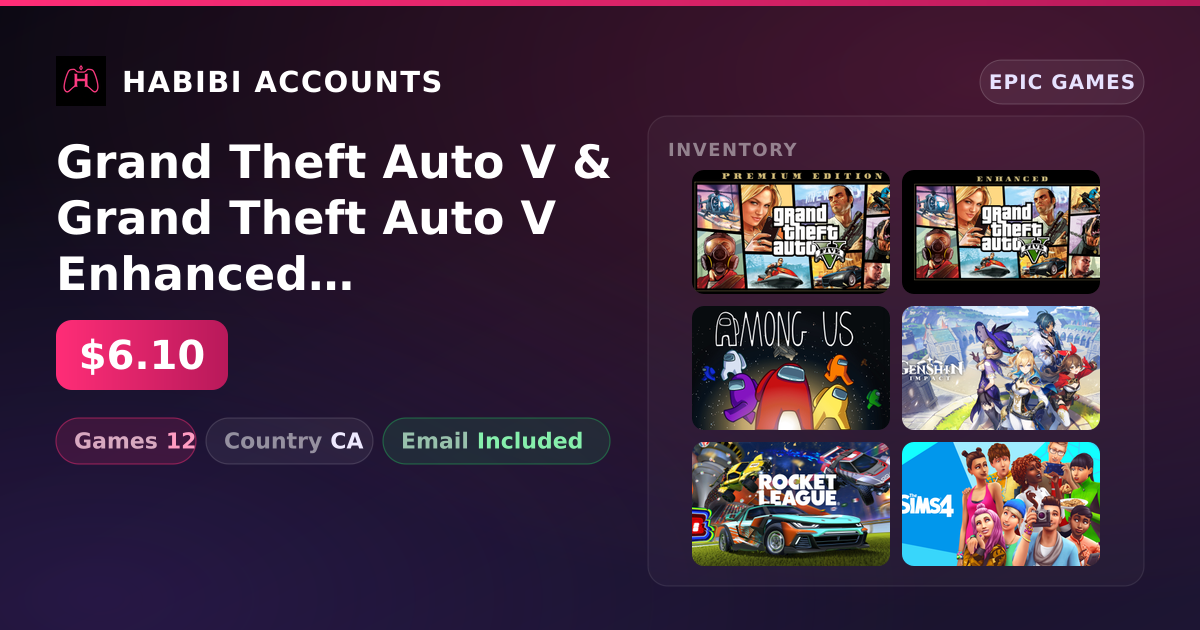 Grand Theft Auto V & Grand Theft Auto V Enhanced | 12 Games