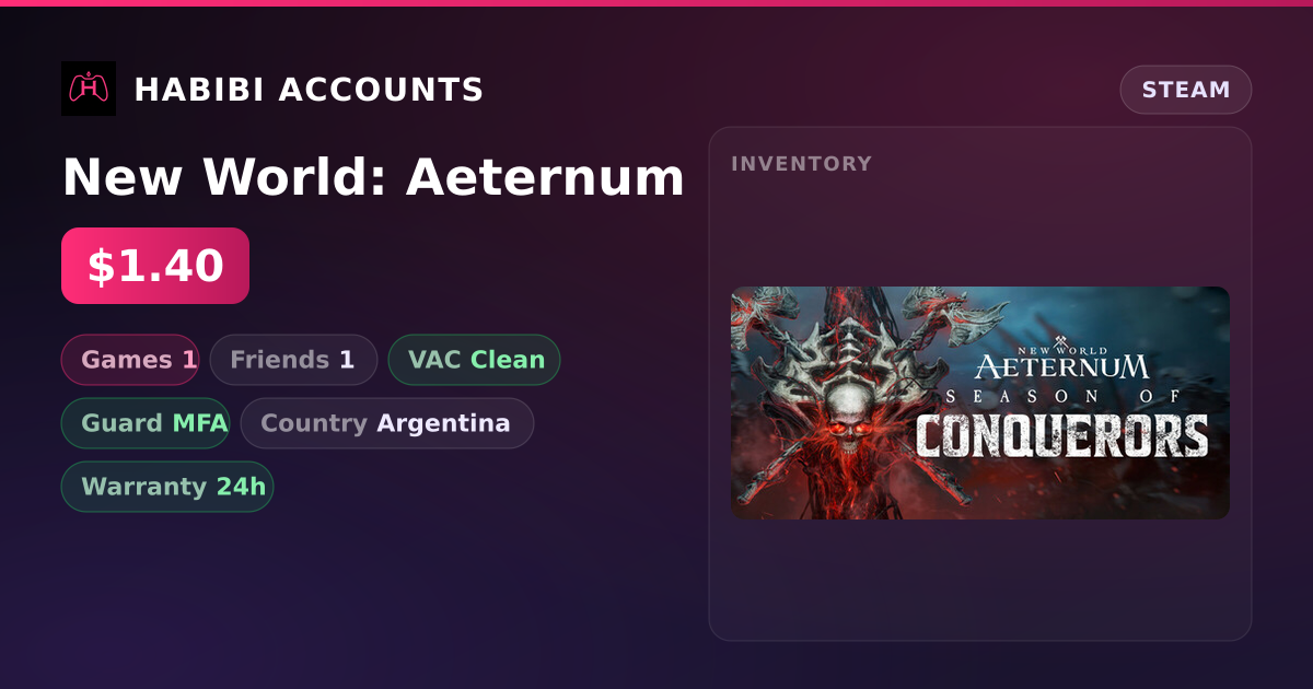 New World: Aeternum — HabibiAccounts