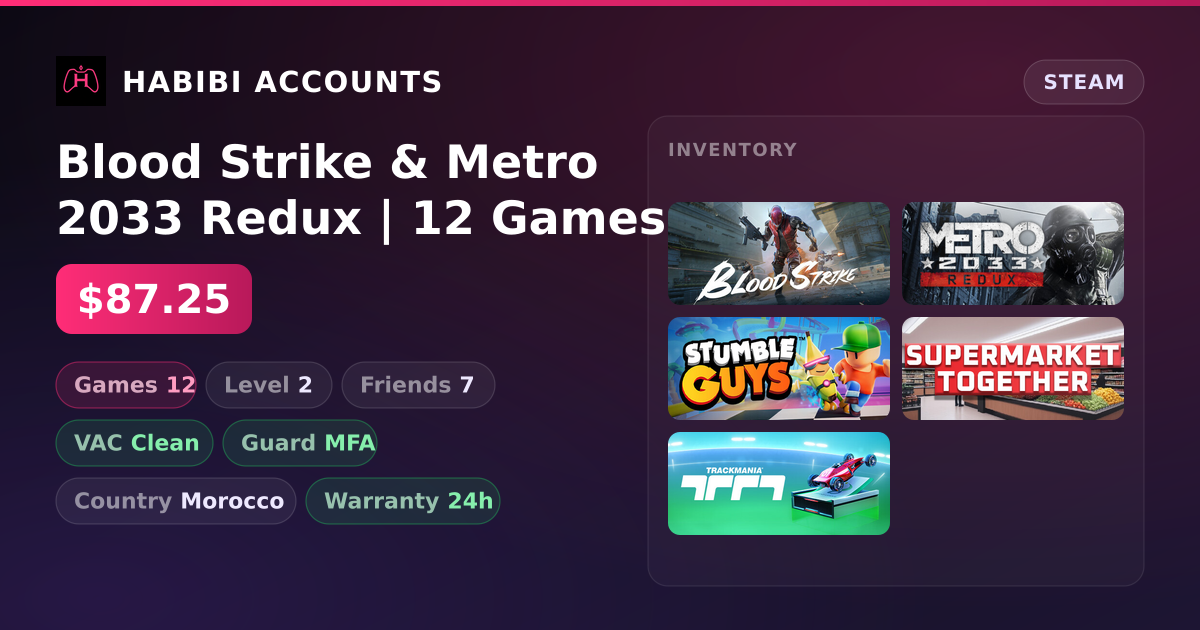 Blood Strike & Metro 2033 Redux | 12 Games | Clean