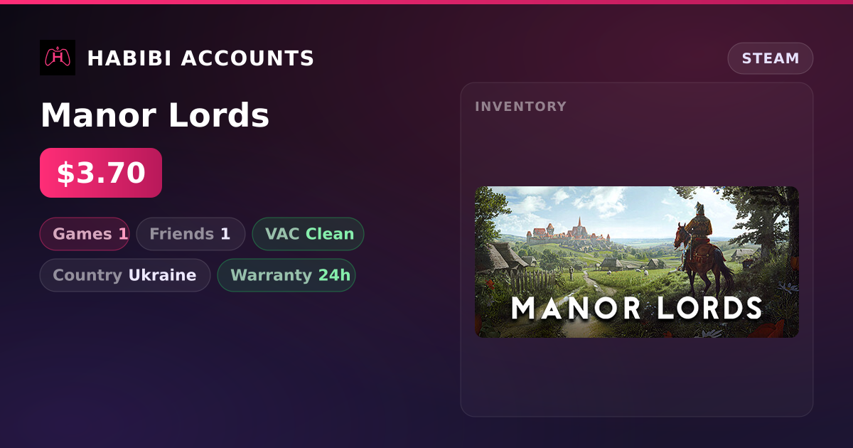 Manor Lords — HabibiAccounts