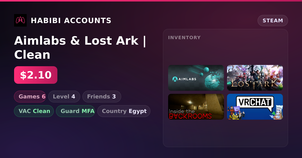 Aimlabs & Lost Ark | Clean — HabibiAccounts