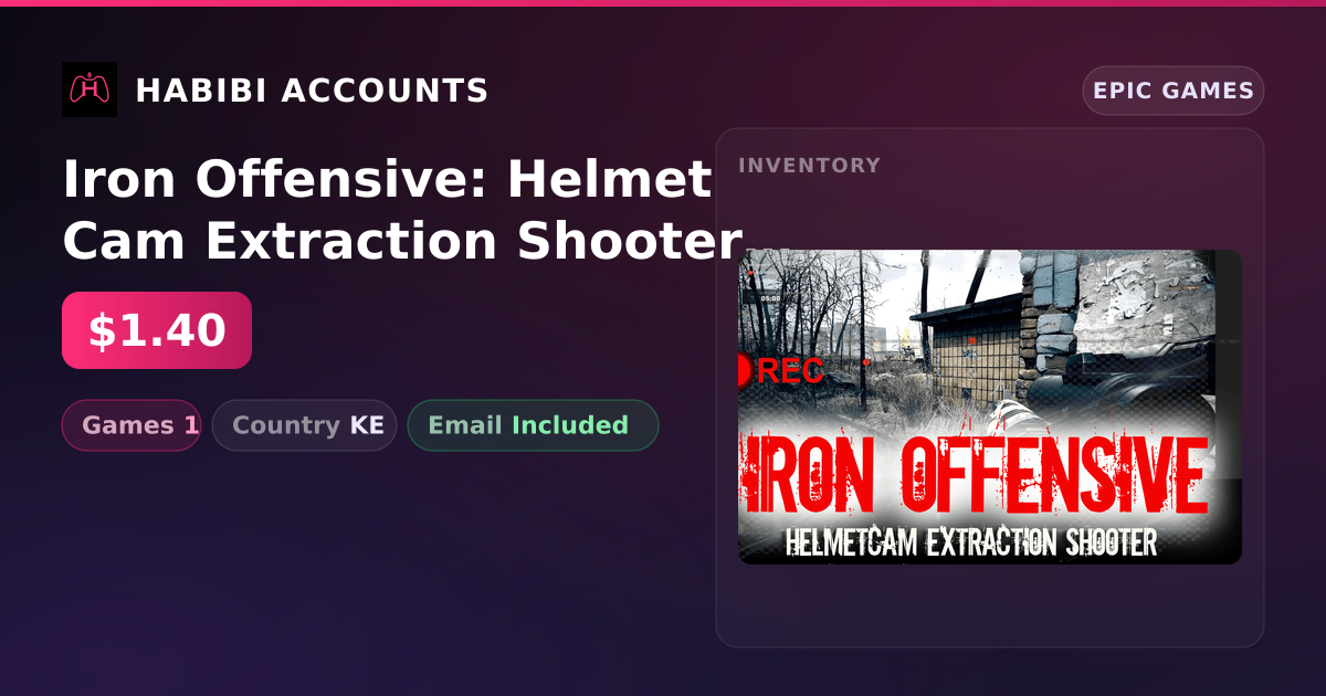 Iron Offensive: Helmet Cam Extraction Shooter | 1 Games — HabibiAccounts