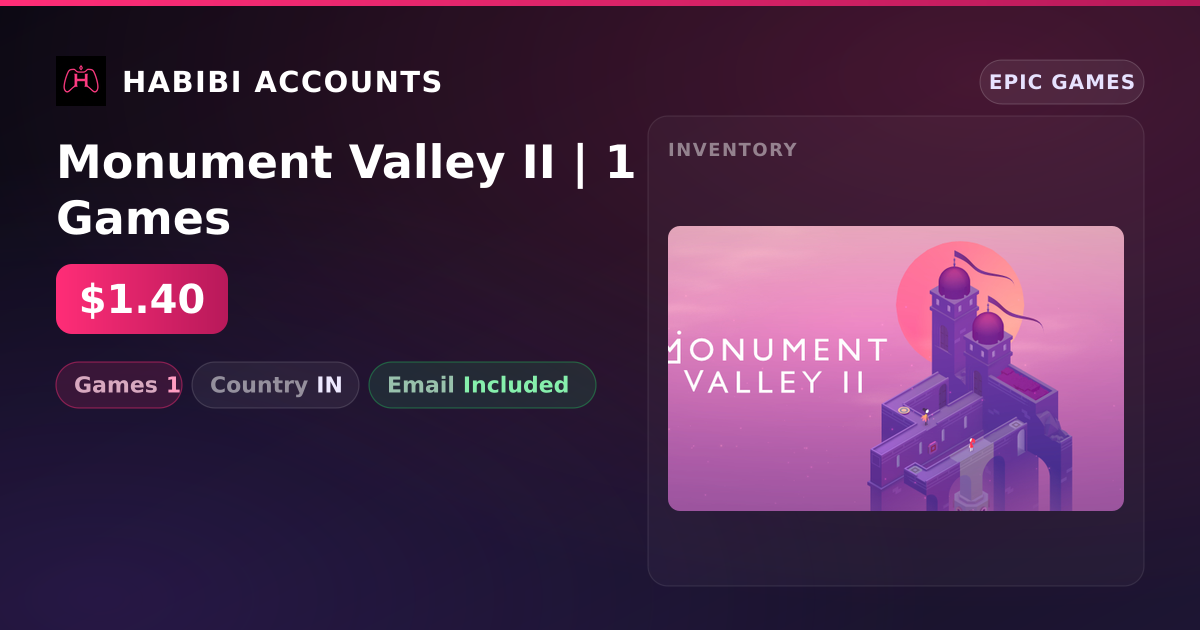 Monument Valley II | 1 Games — HabibiAccounts