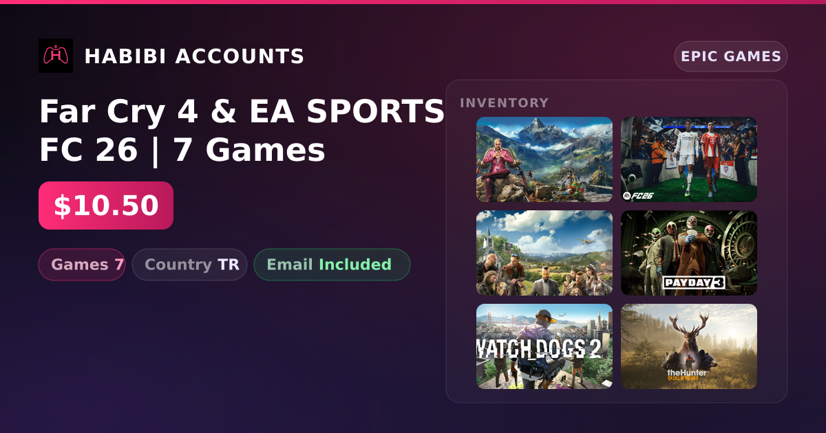 Far Cry 4 & EA SPORTS FC 26 | 7 Games