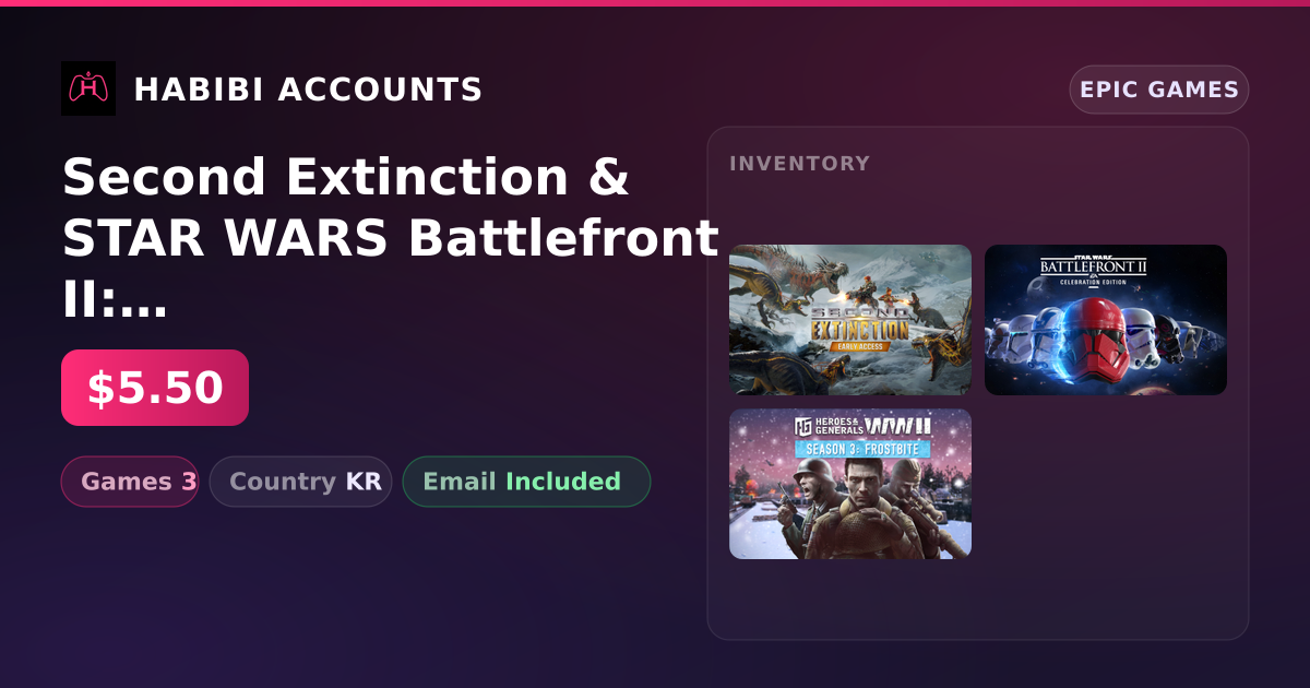 Second Extinction & STAR WARS Battlefront II: Celebration Edition | 3 Games