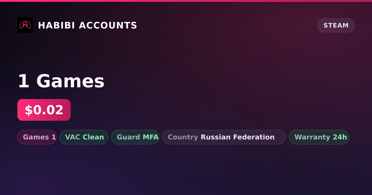1 Games — HabibiAccounts