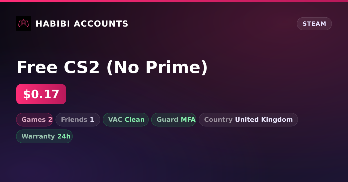 Free CS2 (No Prime) — HabibiAccounts