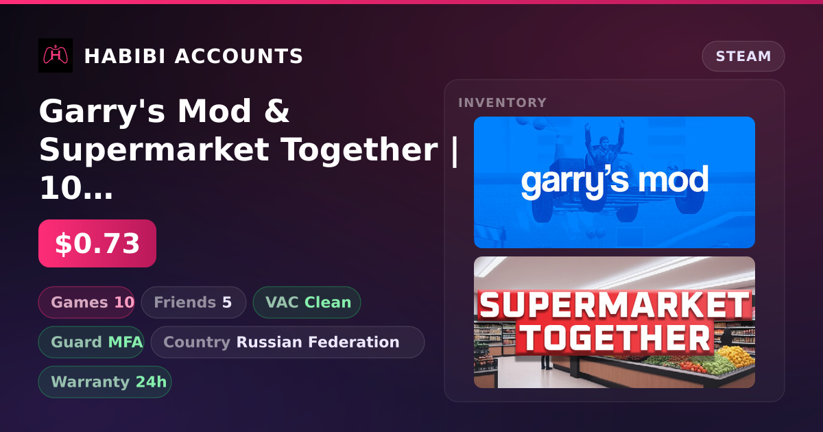 Garry's Mod & Supermarket Together | 10 Games | Clean