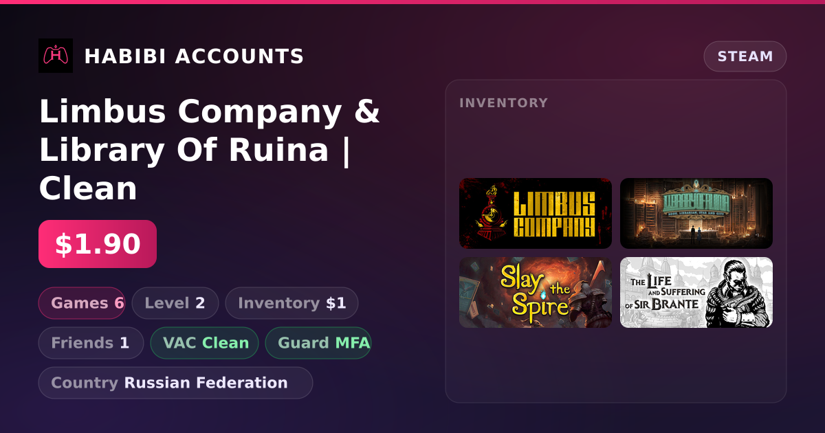 Limbus Company & Library Of Ruina | Clean — HabibiAccounts