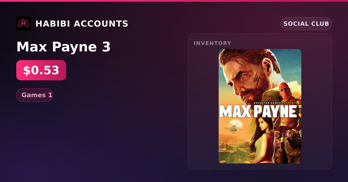 Max Payne 3 — HabibiAccounts