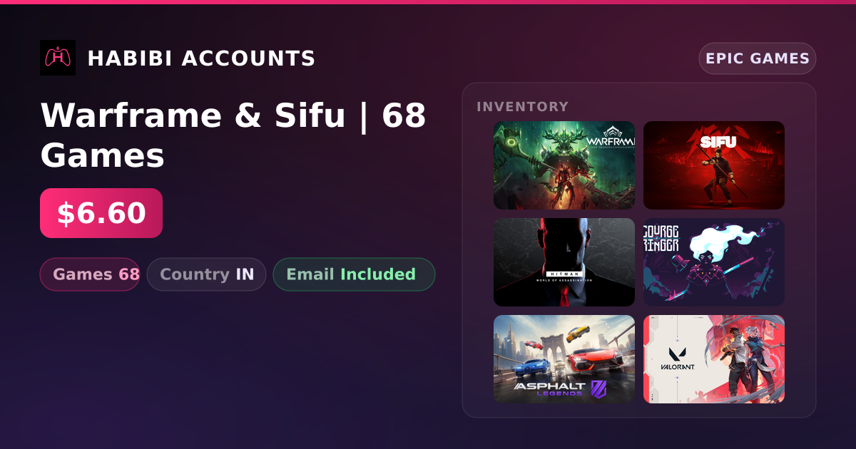 Warframe & Sifu | 68 Games
