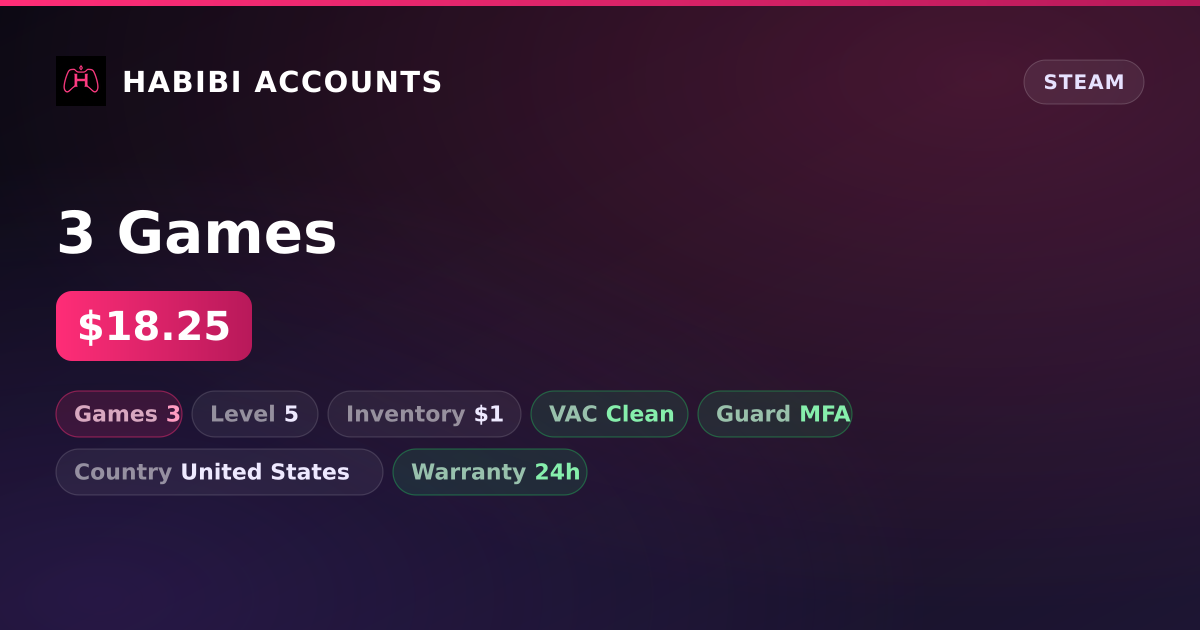 3 Games — HabibiAccounts