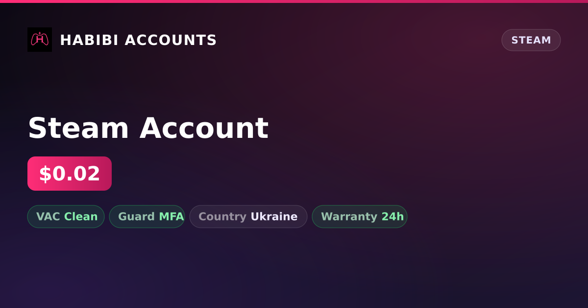 Steam Account — HabibiAccounts