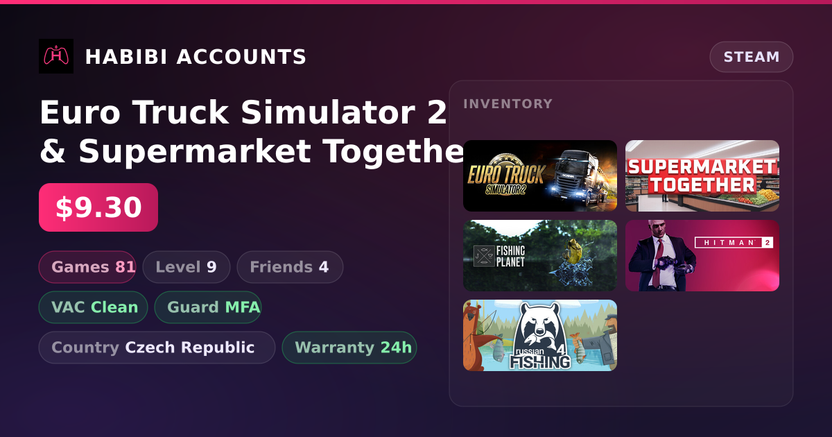 Euro Truck Simulator 2 & Supermarket Together | 81 Games | Clean
