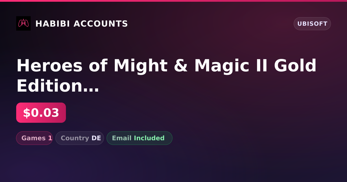 Heroes of Might & Magic II Gold Edition | 1 Games — HabibiAccounts