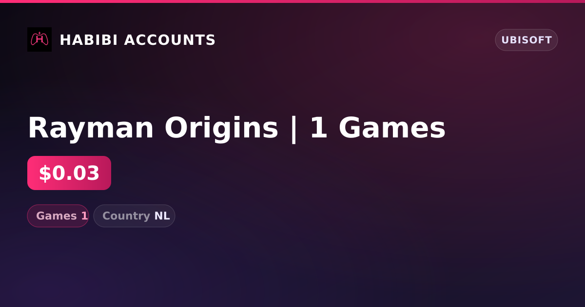 Rayman Origins | 1 Games — HabibiAccounts