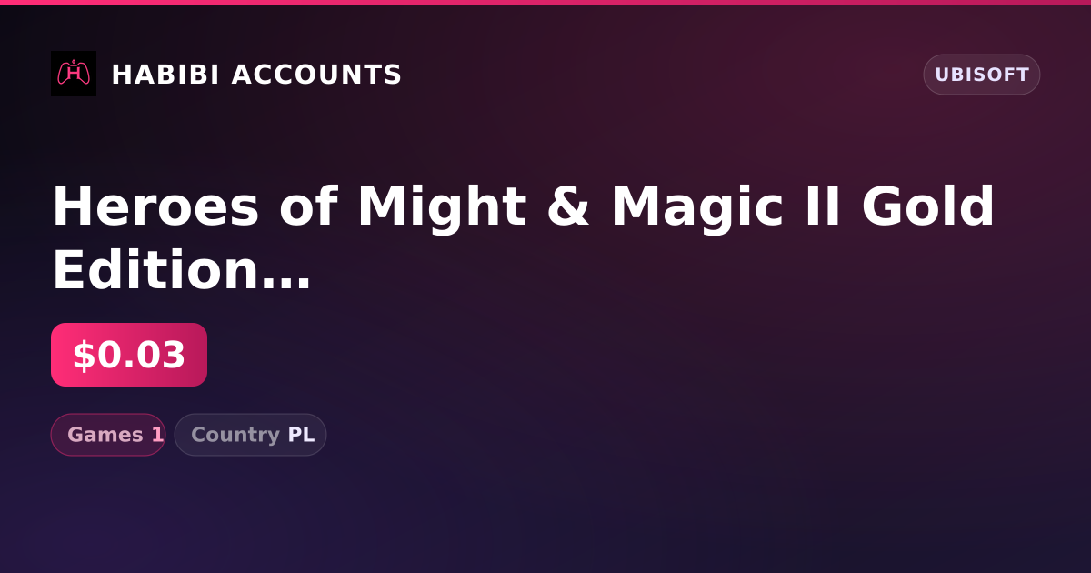 Heroes of Might & Magic II Gold Edition | 1 Games — HabibiAccounts