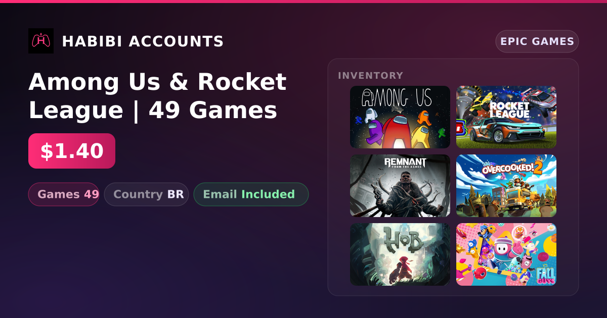 Among Us & Rocket League | 49 Games — HabibiAccounts
