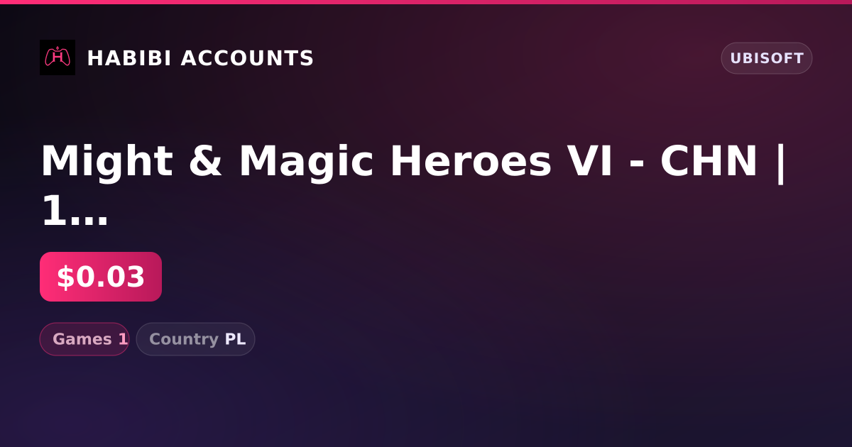 Might & Magic Heroes VI - CHN | 1 Games — HabibiAccounts