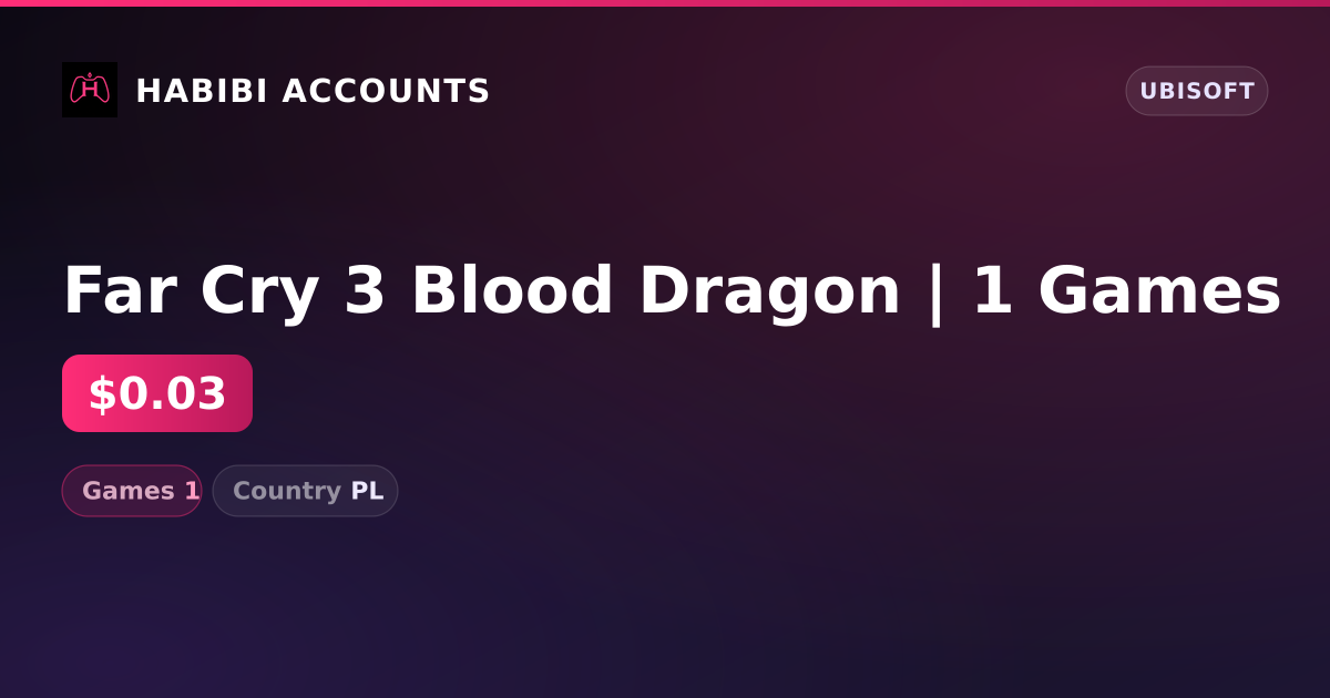 Far Cry 3 Blood Dragon | 1 Games — HabibiAccounts