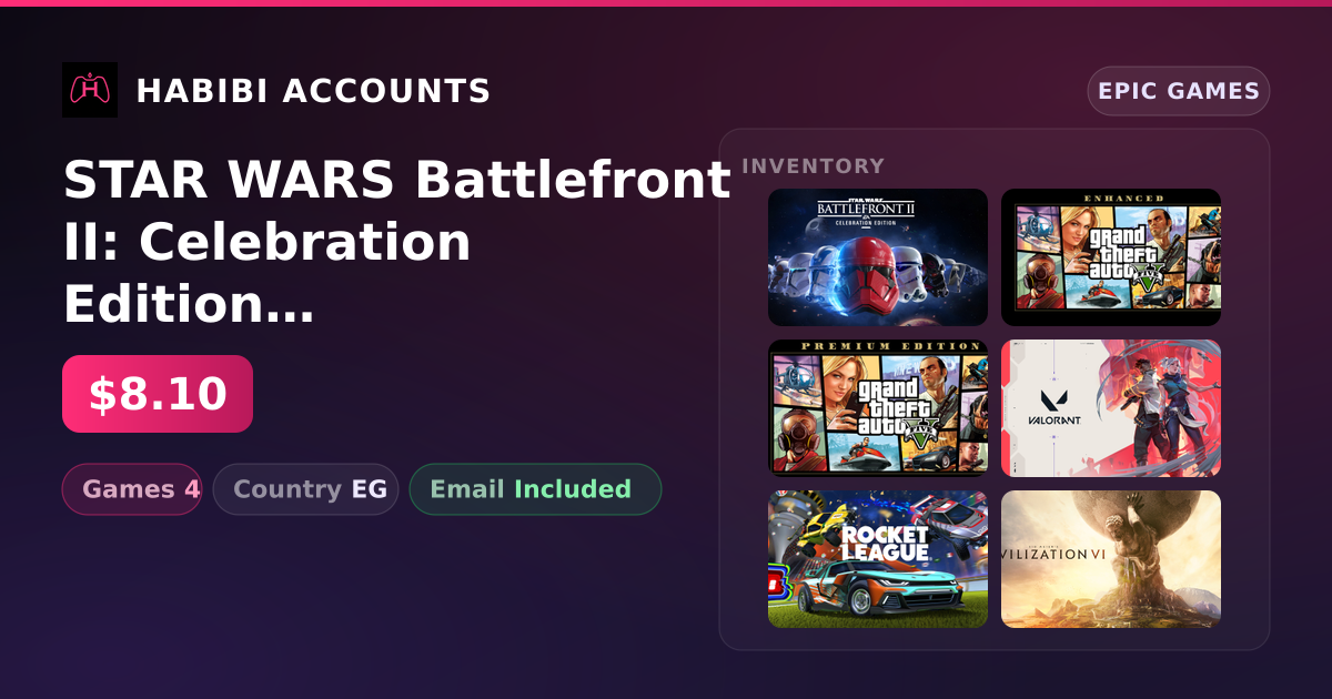 STAR WARS Battlefront II: Celebration Edition & Grand Theft Auto V Enhanced | 4 Games