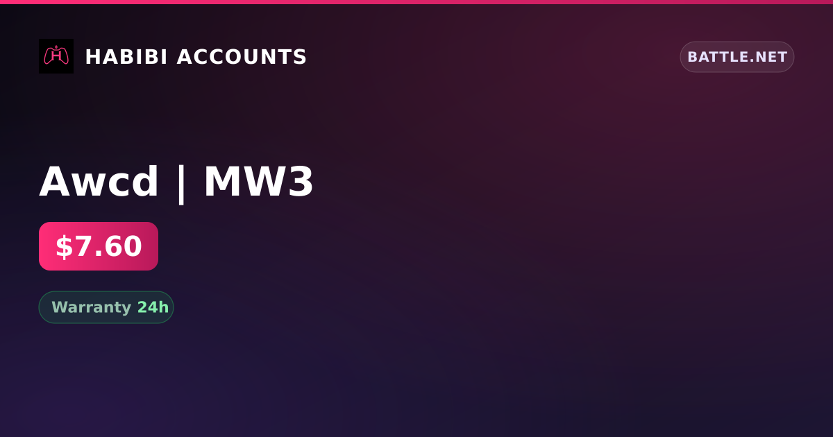 Awcd | MW3 — HabibiAccounts