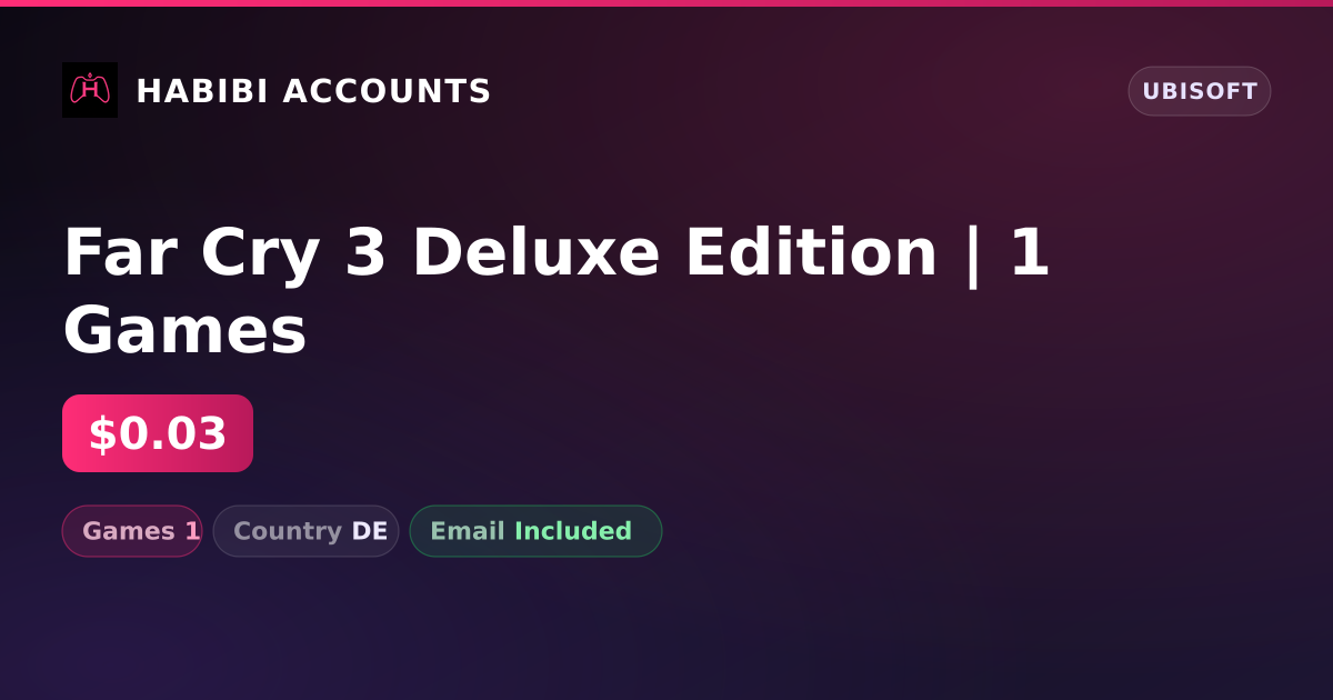 Far Cry 3 Deluxe Edition | 1 Games — HabibiAccounts