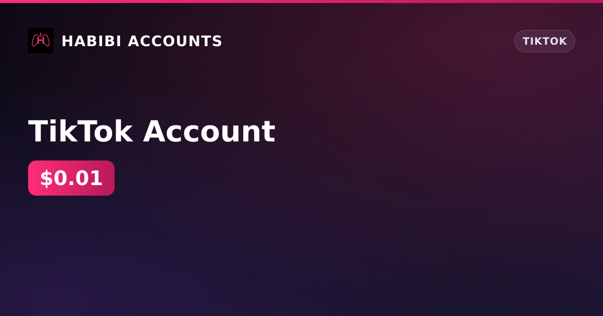 TikTok Account — HabibiAccounts
