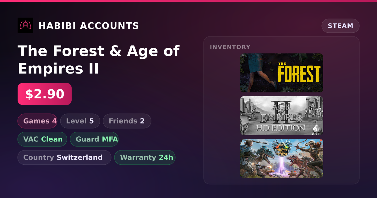 The Forest & Age of Empires II — HabibiAccounts