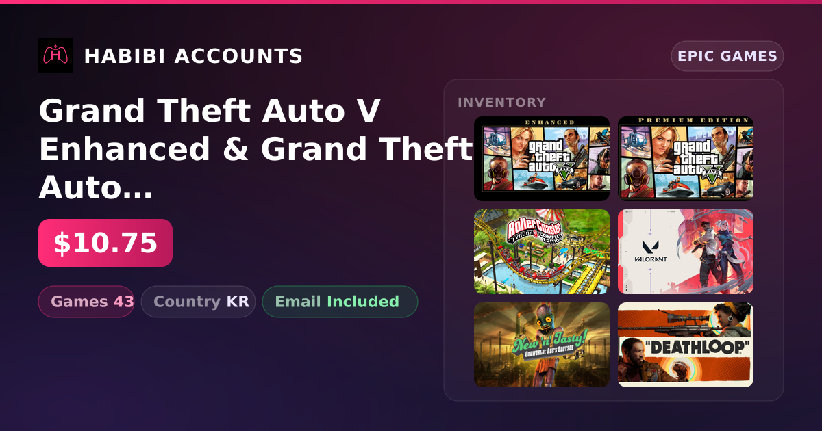 Grand Theft Auto V Enhanced & Grand Theft Auto V | 43 Games