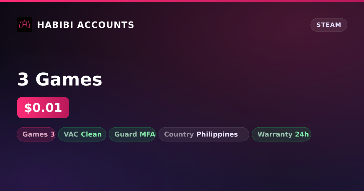 3 Games — HabibiAccounts